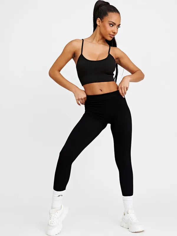 Thick black high waisted 2025 leggings