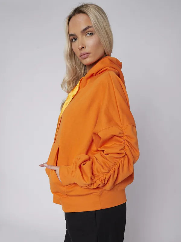 Hoodie with ribbon drawstring online