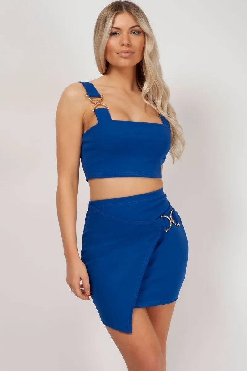 Royal blue skirt and 2025 top
