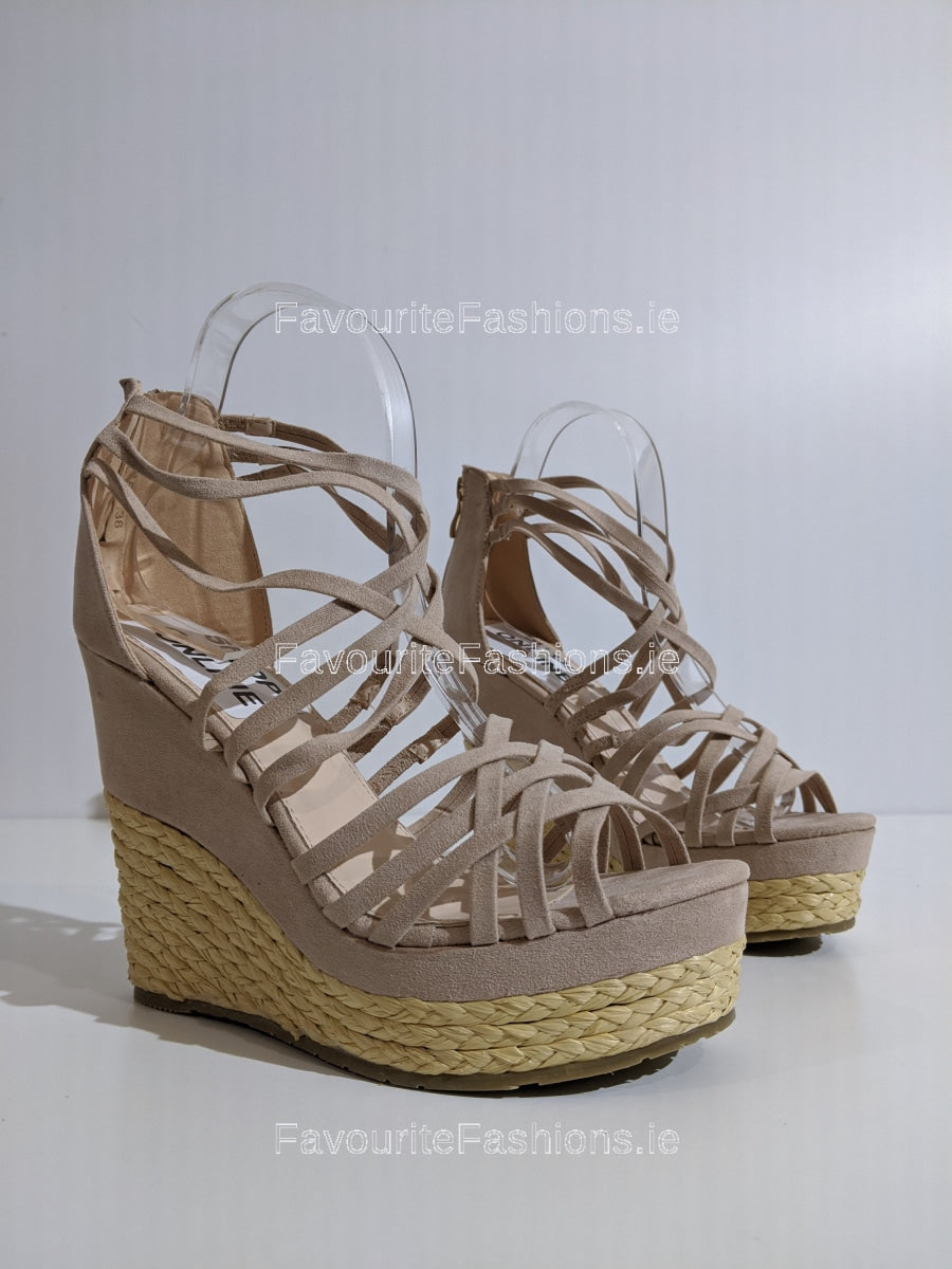 Strappy espadrille wedge sandals on sale