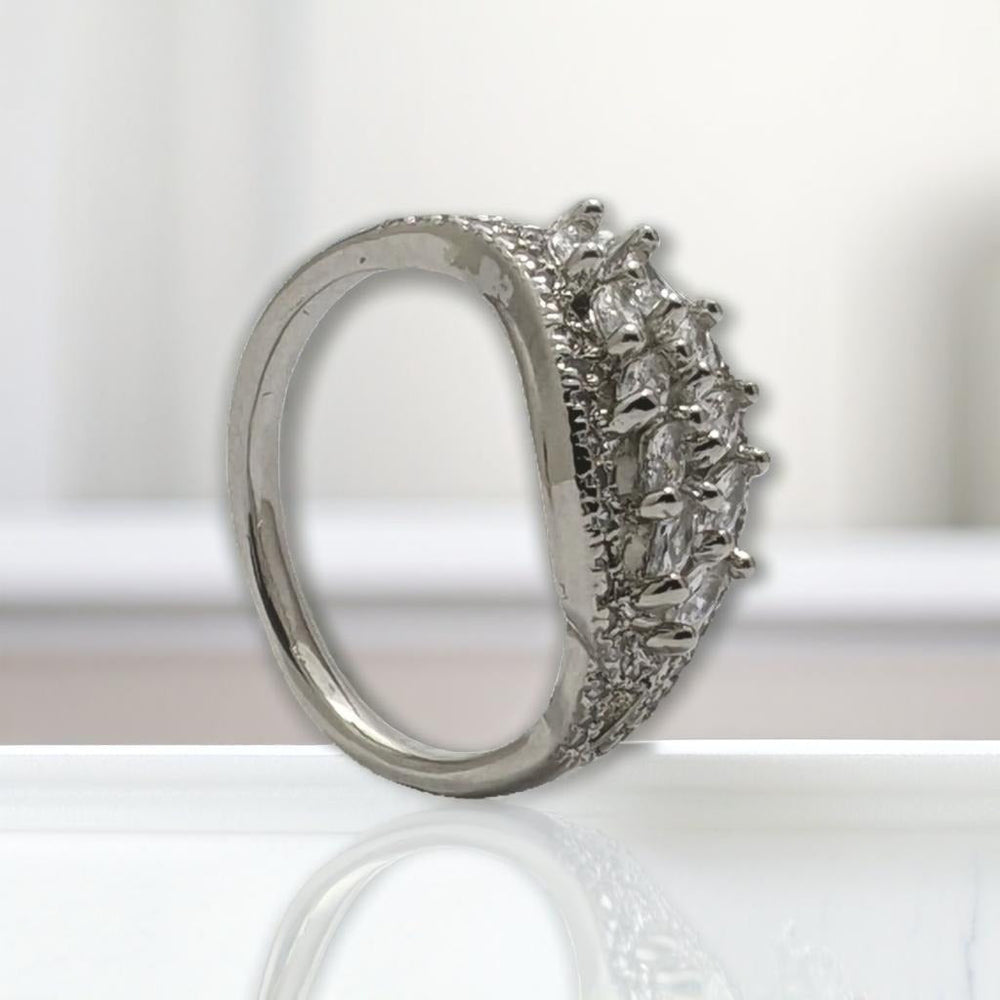 Silver Stainless Steel Stackable Ring for Women