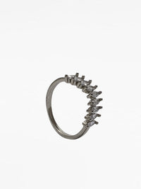 Silver Stainless Steel Marquise CZ Ring - Delicate & Sparkly