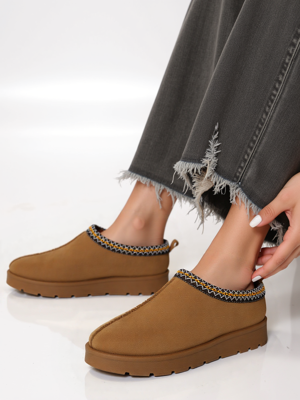 Camel Snug Mule Slippers