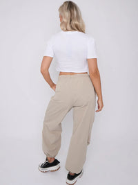 White Racer Graphic Printed Crop Top