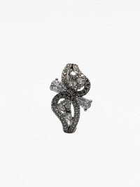 Silver Tone Stainless Steel Cubic Zirconia Ring