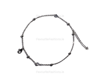 Silver Heart Link Chain Bracelet