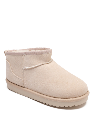 Cream Fur Lined Mini Ankle Snugg Boots