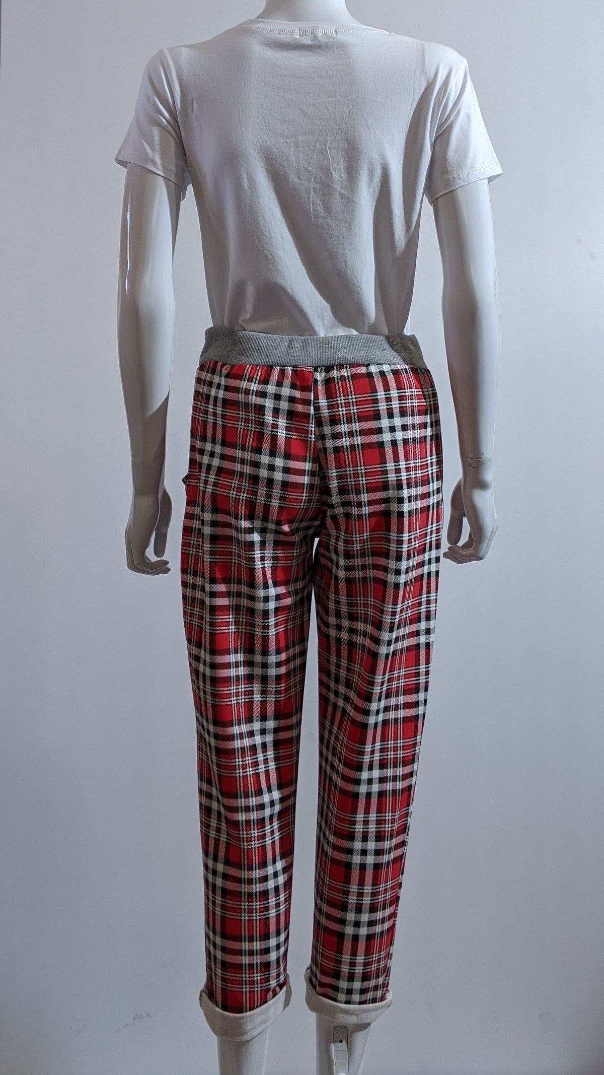 Red Check Print Trouser