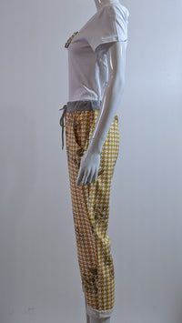 Mustard Printed Trouser