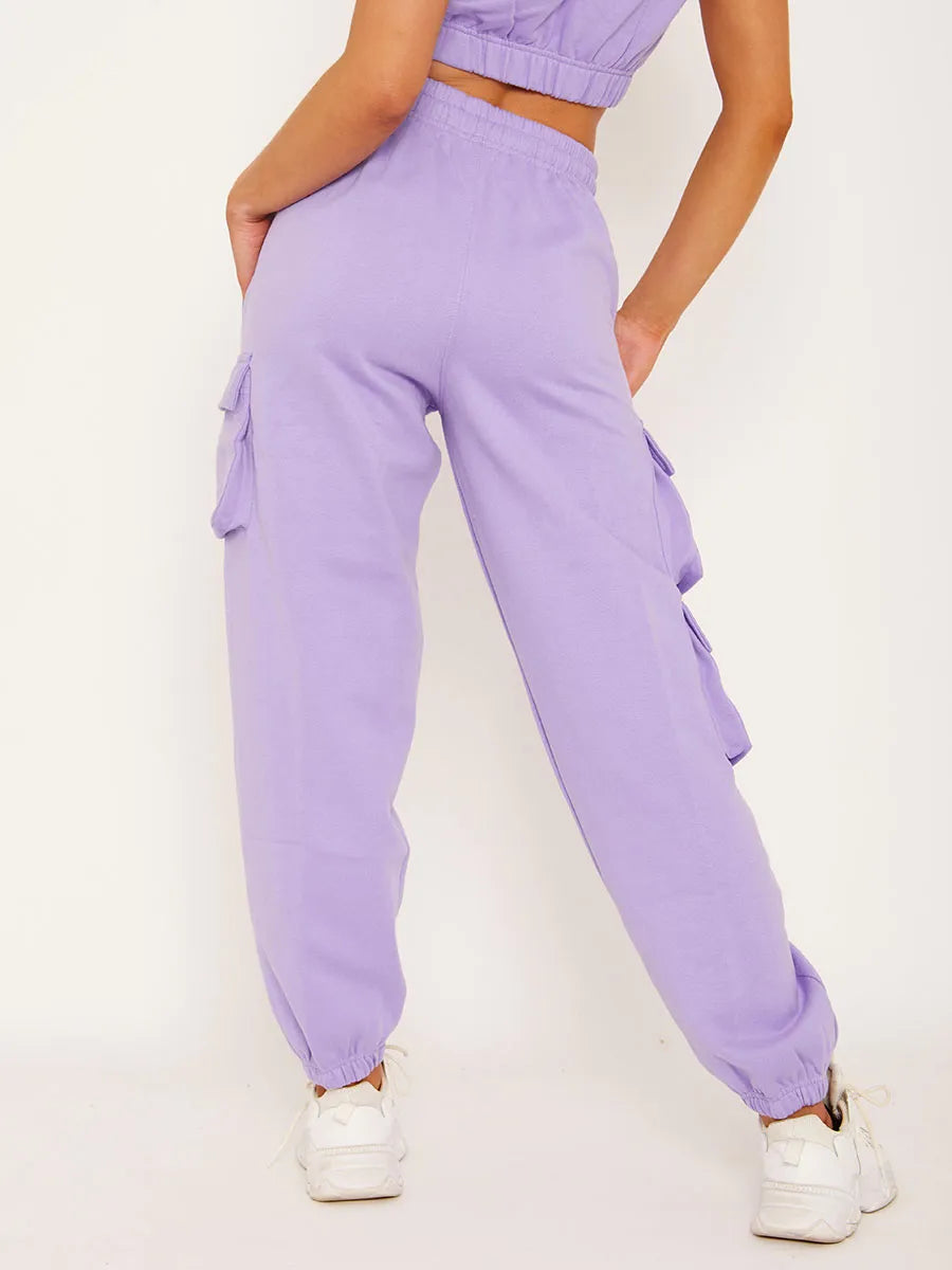 Lilac joggers sale