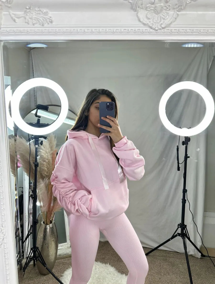 Hoodie with 2025 ribbon drawstring