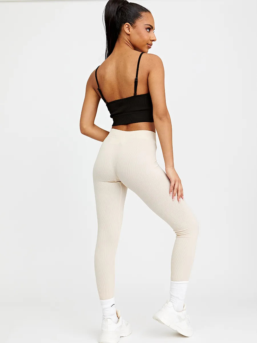 Ribbed 2025 gym leggings