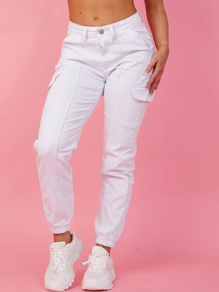 Cargo pants online with cuffed hems