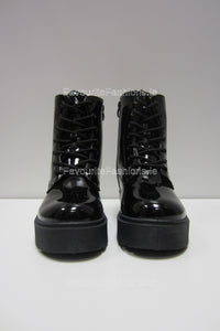 Black Chunky Platform Ankle Boots