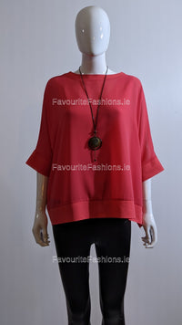 Coral Necklace Loose Top