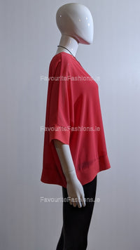 Coral Necklace Loose Top