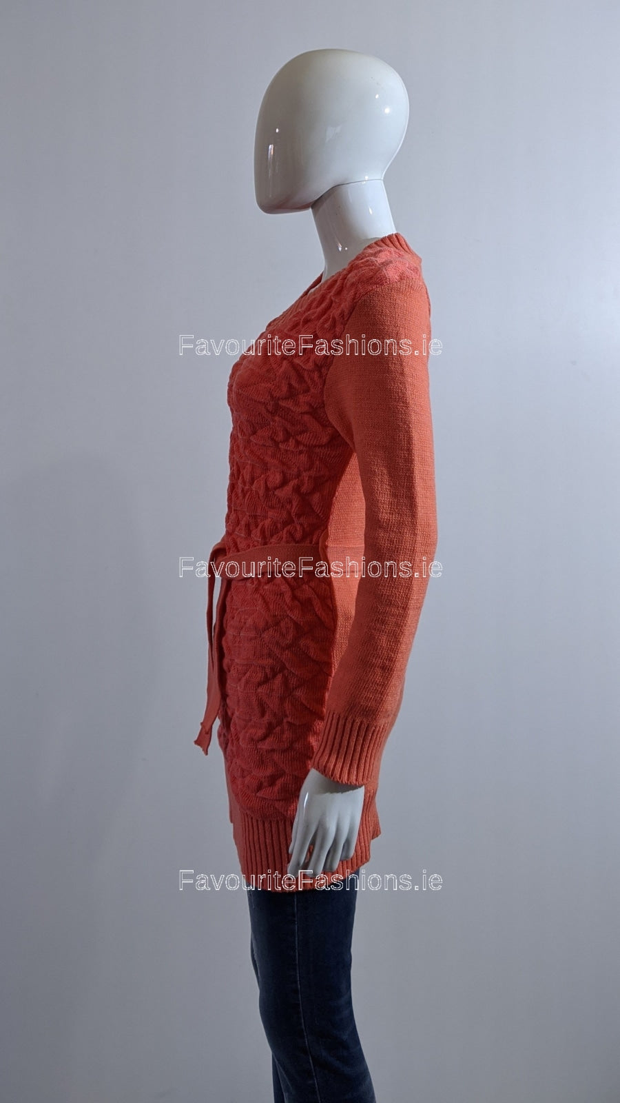 Coral Texture Detail Long Jumper 