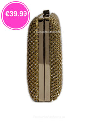 Gold Diamante Embellised Clutch Bag