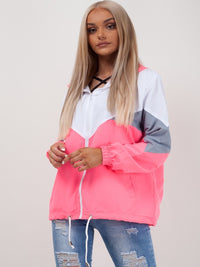 Neon Pink Colour Block Jacket