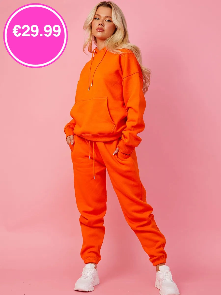 Womens orange sweatsuit online