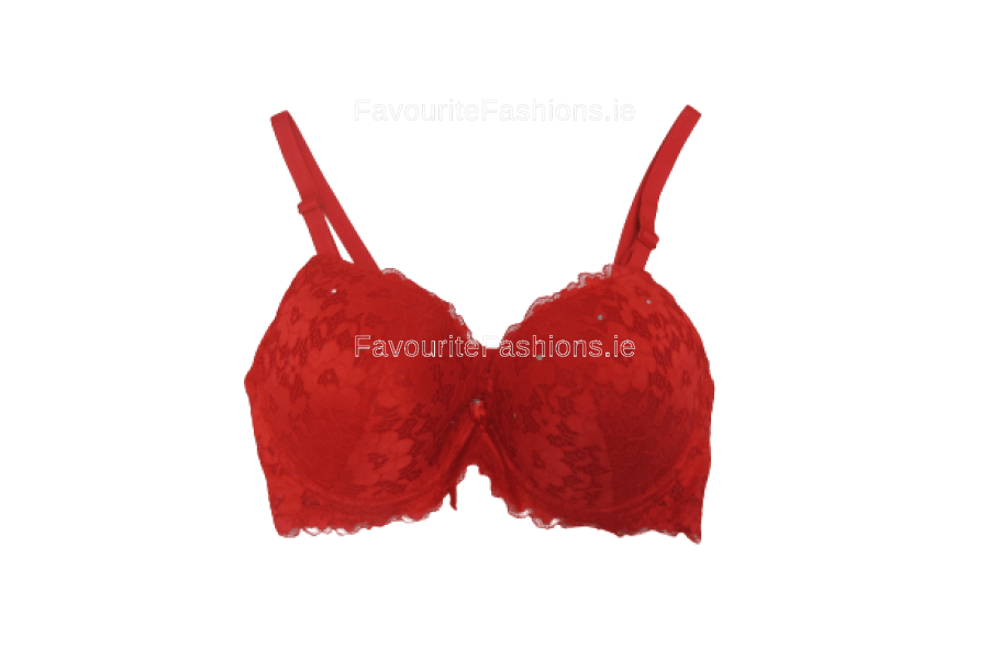 Red Lace Detail Lingerie Set