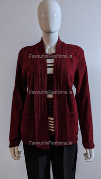 Wine Stripe Twinset Jumper