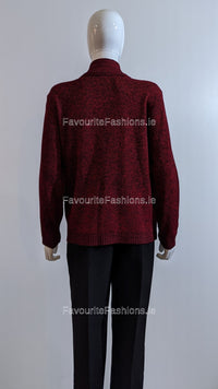 Wine Stripe Twinset Jumper